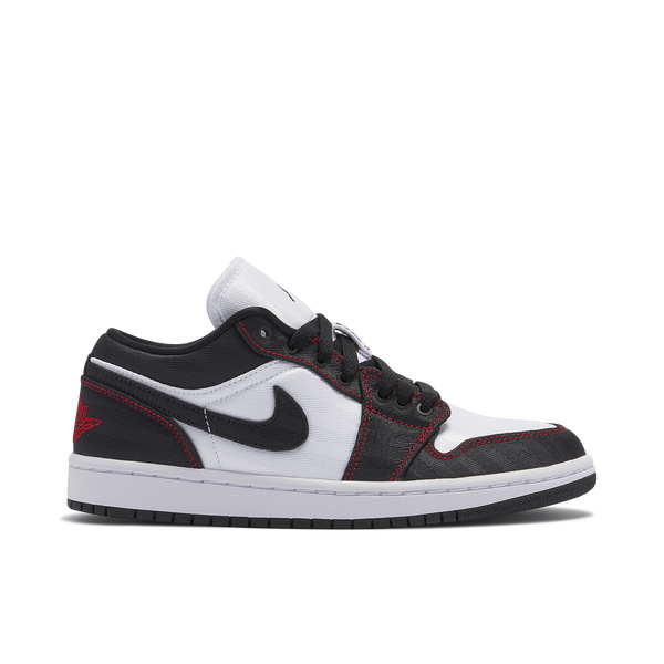 AIR JORDAN 1 LOW SE UTILITY BLACK WHITE RED WOMENS