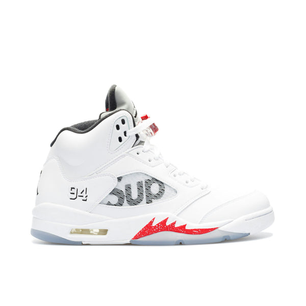 AIR JORDAN 5 RETRO WHITE X SUPREME