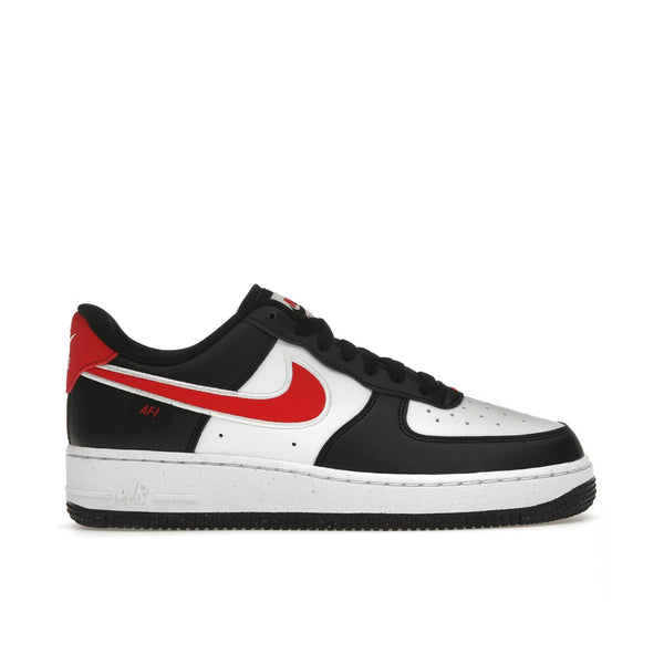 NIKE AIR FORCE 1 LOW '07 NEXT NATURE BLACK WHITE UNIVERSITY RED