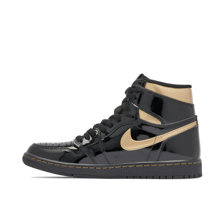 AIR JORDAN 1 HIGH OG PATENT BLACK GOLD