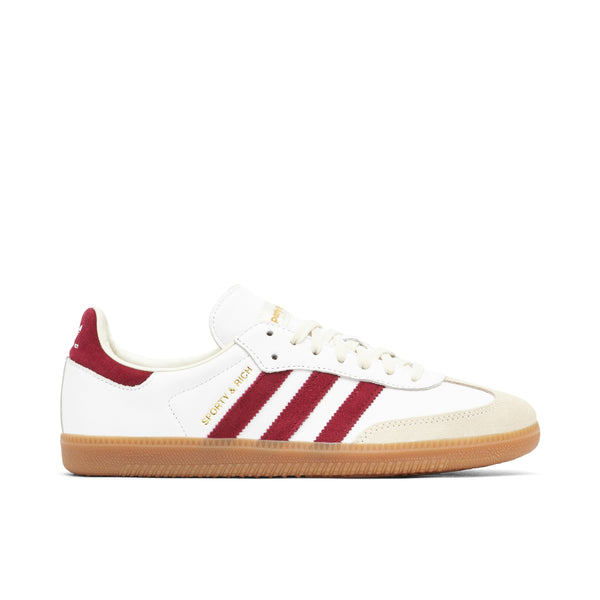 ADIDAS SAMBA OG X SPORTY & RICH WHITE BURGUNDY