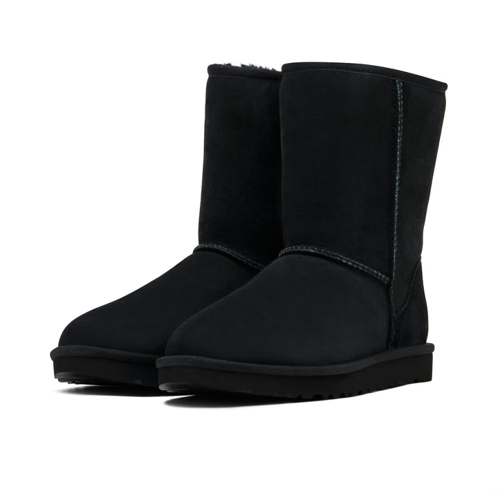 UGG CLASSIC SHORT II BOOT BLACK WOMENS