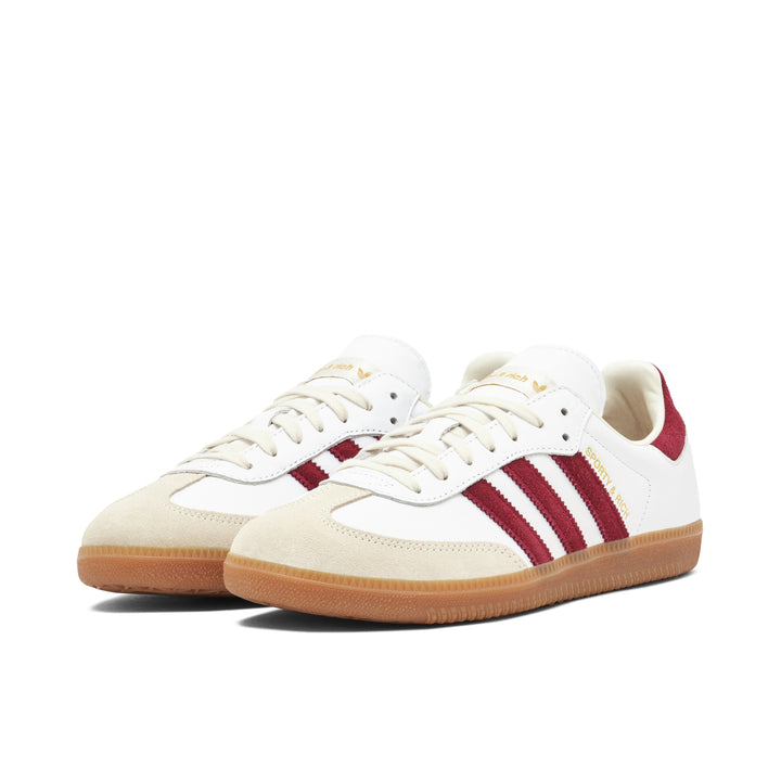 ADIDAS SAMBA OG X SPORTY & RICH WHITE BURGUNDY
