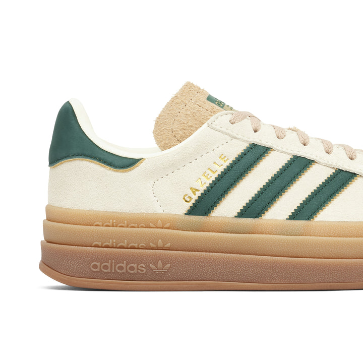 Adidas Gazelle Bold Beige Collegiate Green Womens