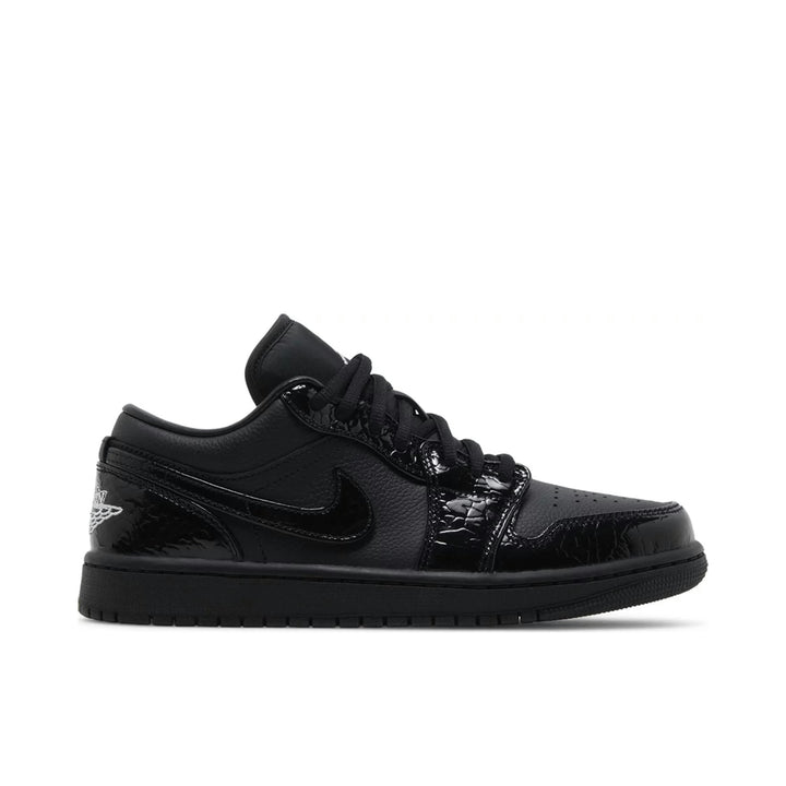 AIR JORDAN 1 LOW SE PATENT ELEPHANT BLACK WOMENS