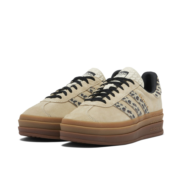 Adidas Gazelle Bold Cream Black Leopard Womens