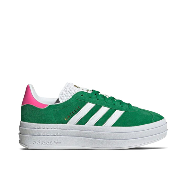 Adidas Gazelle Bold Green Lucid Pink Womens